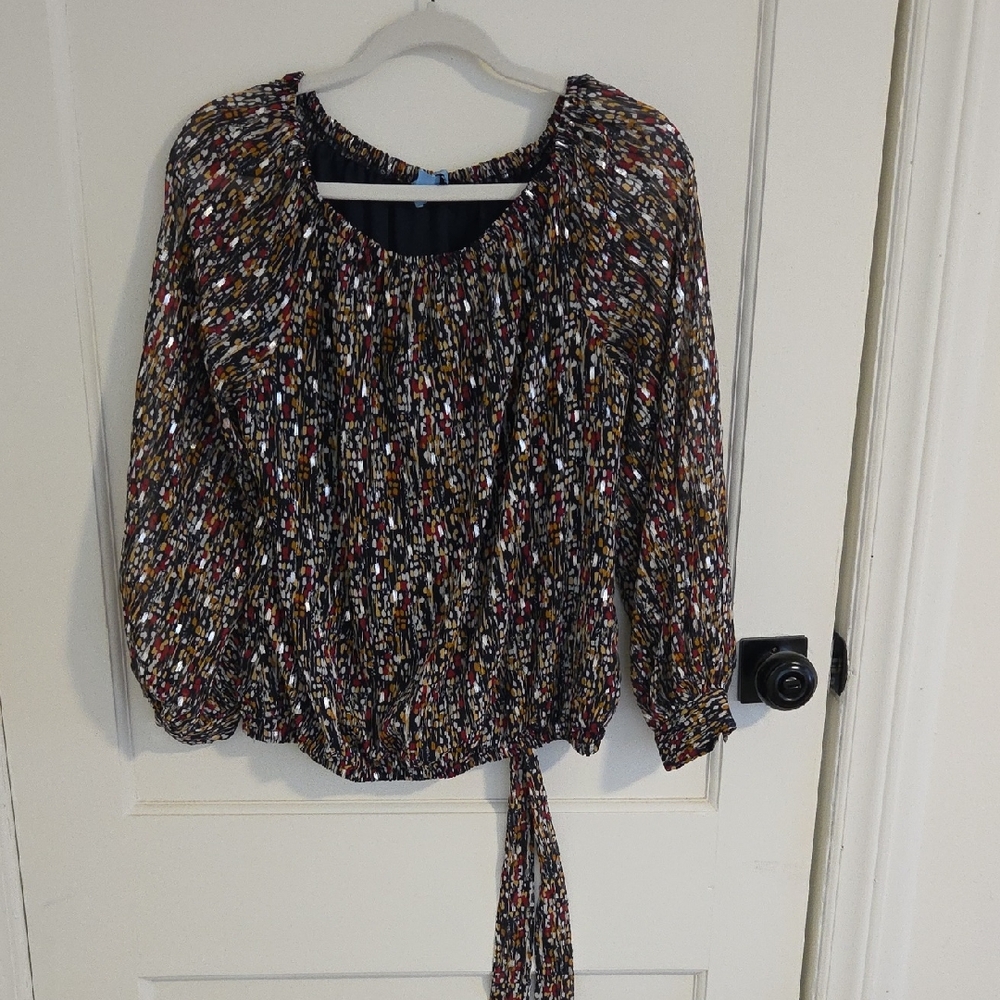 CeCe Multicolor Patterned Blouse